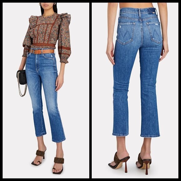 💕MOTHER SUPERIOR💕 High Waisted Smokin Double Ankle Jeans Broken Record 32 NWT - Picture 1 of 17